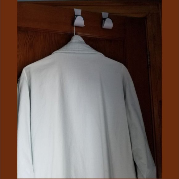 Rare, vintage 80s, pale green, cotton jacket, epaulets, pockets, from England - Picture 4 of 8